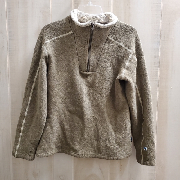 Kuhl Fleece Sherpa Pullover 1/4 Zip Henley Neutral Size M Unisex - Picture 3 of 11